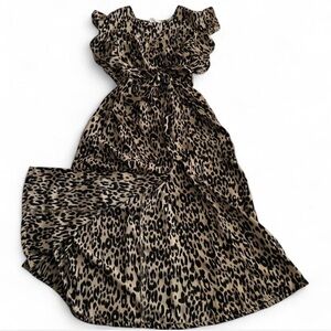 Sienna Sky Leopard Print Midi Dress